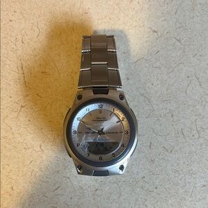 Casio Silver Analog-Digital Watch